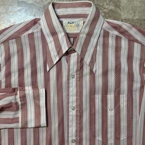 Vintage Le Mans Knit Shirt Mens Large White Red Permanent Press True 80s Dagger